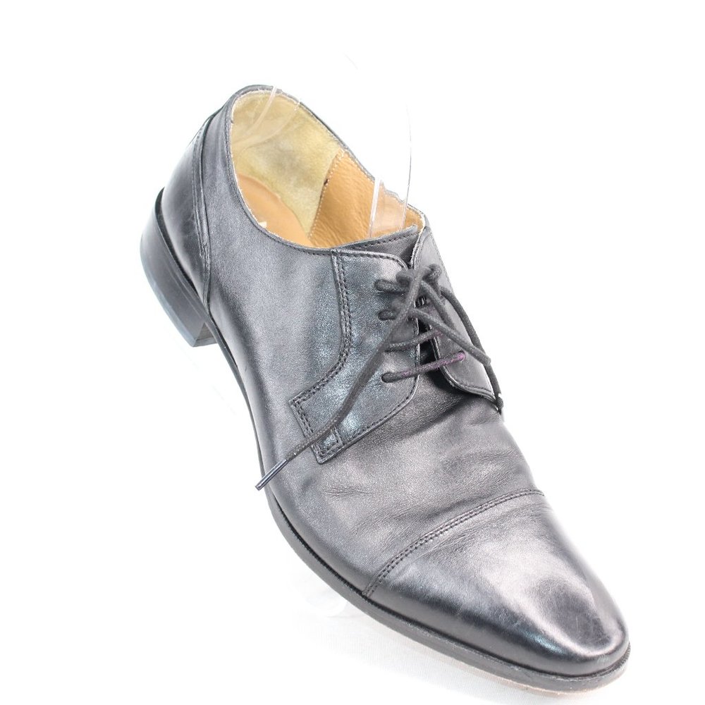 Giorgio Brutini Cap Toe Black Leather Oxford Shoes #131